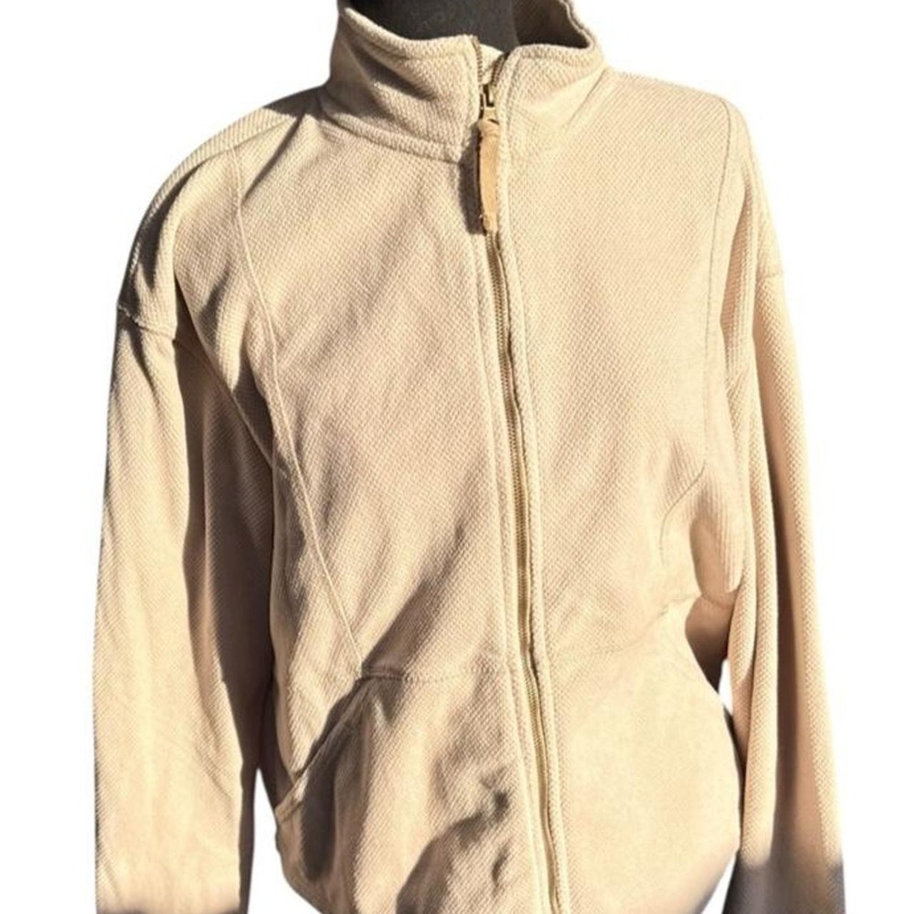 Avalanche cream & tan fleece jacket